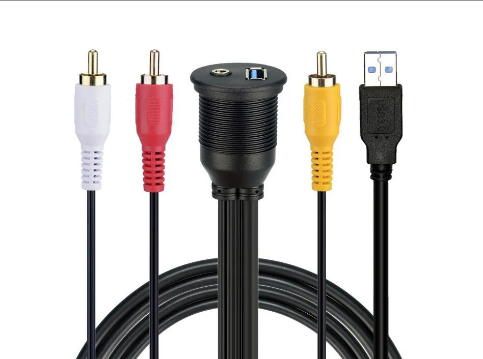 3.0 USB & 3.5mm AUX Flush Mount Extension Cable