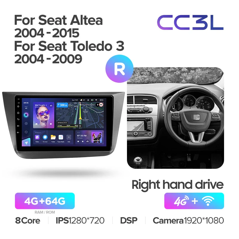 For Seat Altea 5P (2004-2015) / Toledo 5P III 3 (2004-2009) LHD RHD - Image 9