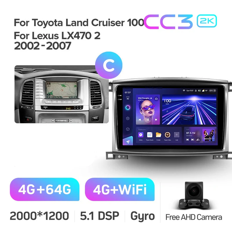 Toyota Land Cruiser LC 100 For Lexus LX470 J100 2 II (2002-2007) - Image 17