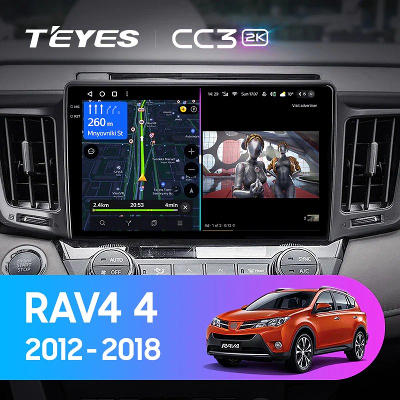 Toyota RAV4 RAV 4 XA40 5 XA50 (2012-2018) 10.2" Screen - Left Hand Drive