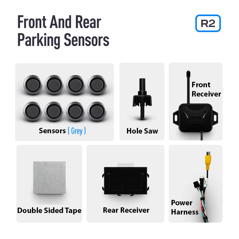 TEYES Front & Rear Parking Sensors / Radars For CC4 PRO / CC3 2K / LUXONE / CC2 Plus - Image 13
