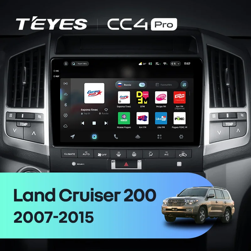 Toyota Land Cruiser 11 200 (2007-2015) [F3] 10 Inch