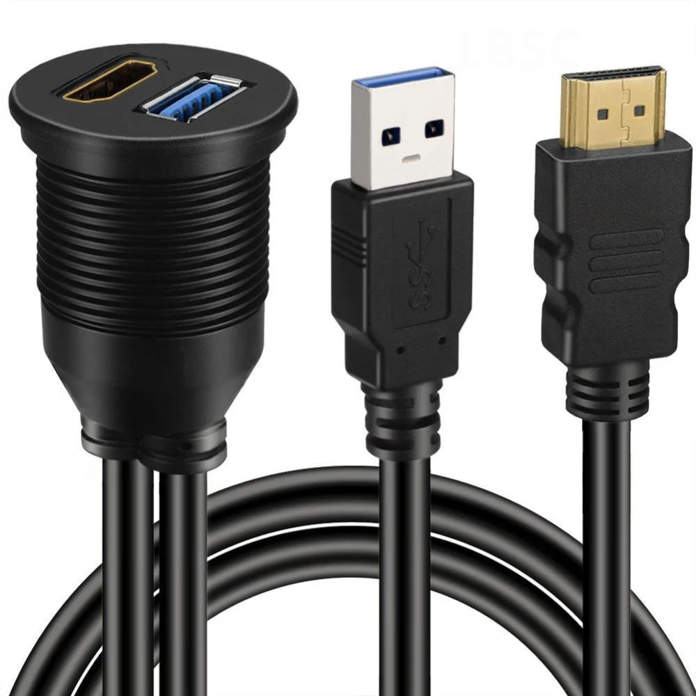 USB 3.0 & HDMI Flush Mount Extension Cable